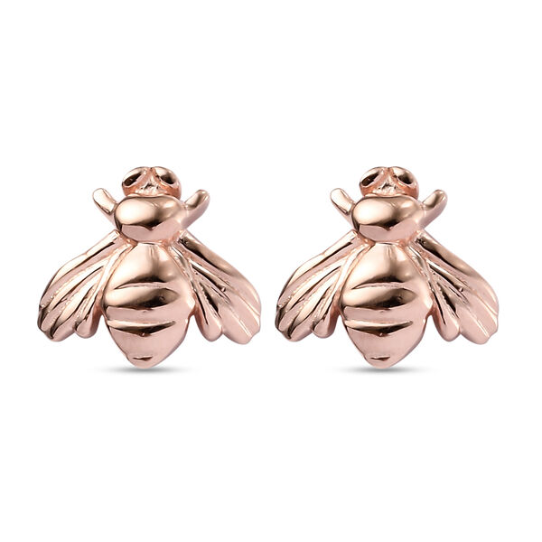 Honigbiene Ohrstecker 925 Silber ros&eacute;vergoldet