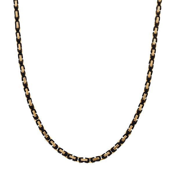 K&ouml;nigskette, Reiner Edelstahl, bicolor, Halskette ca. 50 cm