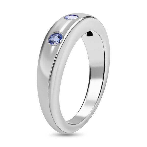 AA Tansanit Ring 925 Silber platiniert  ca. 0,37 ct image number 5