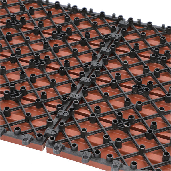 11er-Set - Terrassenfliesen aus WPC mit Falzung, Braun image number 6