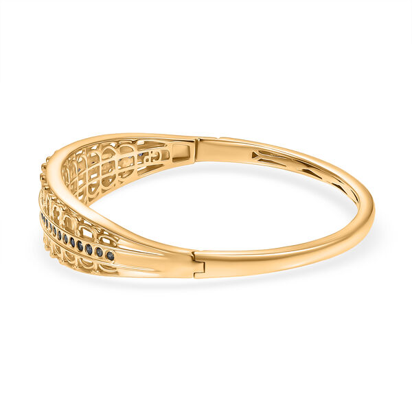 GP Royal Art D&eacute;co Kollektion- Kanchanaburi blauer Saphir Ring und halbe Creolen image number 20