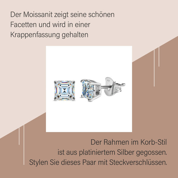 Funkelnde K&ouml;nigin- Nugget Moissanit Ohrringe- 1,31 ct. image number 7