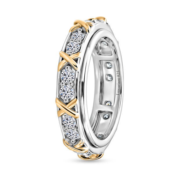 LUXURIANT DIAMOND - Lab Grown Diamant SI-GH Ring 925 Silber Rhodiniert und 750 Gelbgold Vermeil (Gr&ouml;&szlig;e 18.00) ca. 2,14 ct image number 5