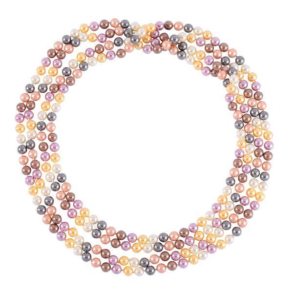 Mehrfarbige Muschelkernperlen-Halskette
