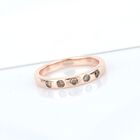 Champagner Diamant Band Ring 925 Silber Roségold Vermeil image number 1