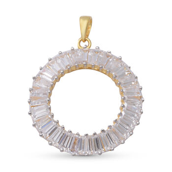 LUSTRO STELLA - Zirkonia Anh&auml;nger 925 Silber vergoldet ca. 7,00 ct