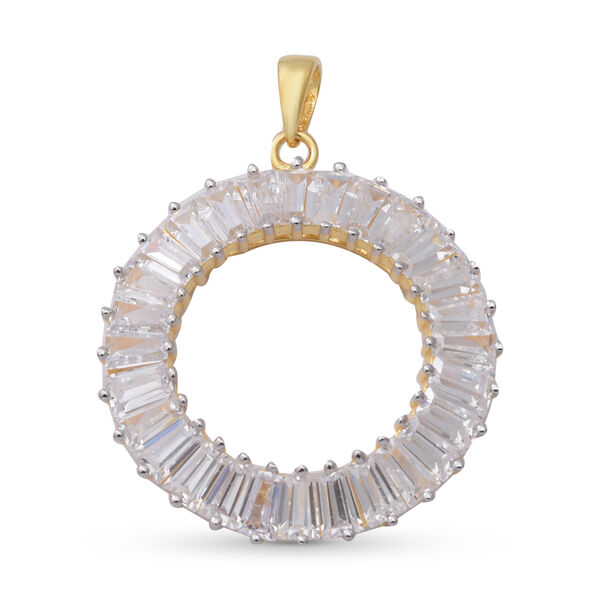 LUSTRO STELLA - Zirkonia Anh&auml;nger 925 Silber vergoldet ca. 7,00 ct