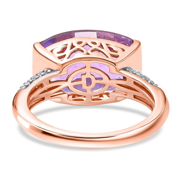 D'Joy AAA Rose De France Amethyst und Zirkon Ring - 6,12 ct. image number 6