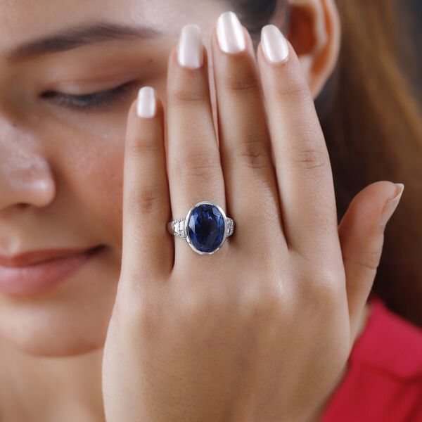 Ceylonfarbener Quarz und Zirkon-Ring - 9,42 ct.  image number 3