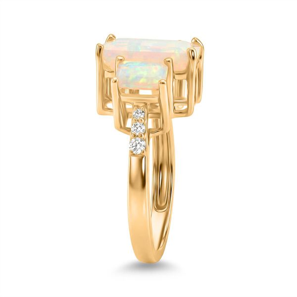 D'Joy AA Nat&uuml;rlicher, &auml;thiopischer Welo Opal Ring 925 Silber 750 Gelbgold Vermeil (Gr&ouml;&szlig;e 20.00) ca. 3,51 ct image number 4