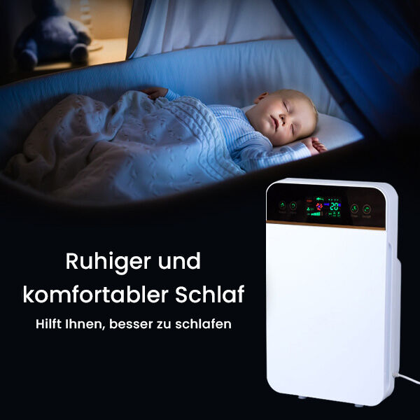 Luftreiniger mit Touchscreen-Anzeigefeld, Weiß und schwarz image number 5