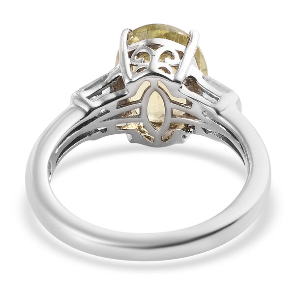 Gelber Apatit und Zirkon Ring 925 Silber platiniert  ca. 2,91 ct image number 5