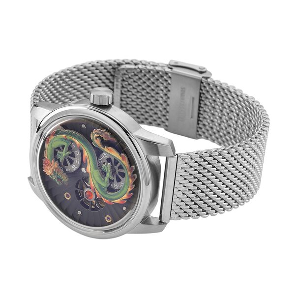 WILLIAM HUNT LIMITIERTE EDITION - Drachen Uhr Seiko Automatik Uhrwerk, 21 Jeweils, Saphir Mineralglas, 5 ATM Wasserdicht, Edelstahl image number 5