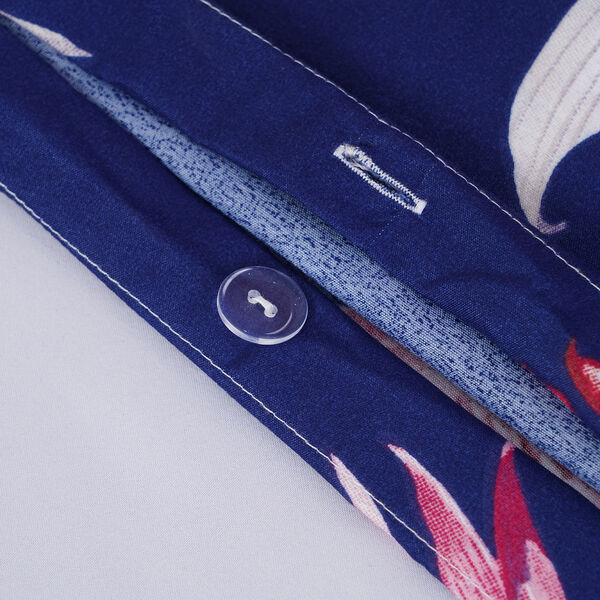 3er-Set: Bettbezug 135x200 cm, 2mal Kissenbez&uuml;ge 80x80 cm und 40x80 cm, Dunkelblau image number 3