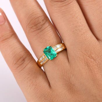 AAA Socoto Smaragd und Diamant Ring - 1,80 ct.