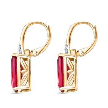 D'Joy Labor Padparadscha Saphir und Zirkon Ohrringe - 5,43 ct.