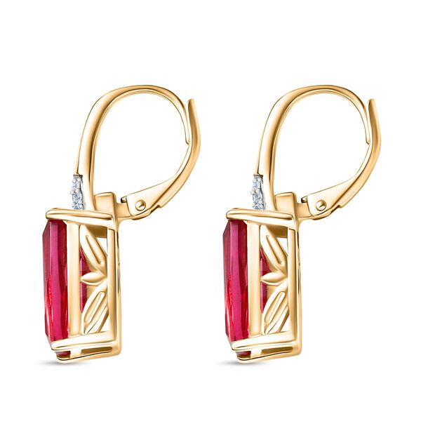 D'Joy Labor Padparadscha Saphir und Zirkon Ohrringe - 5,43 ct. image number 4