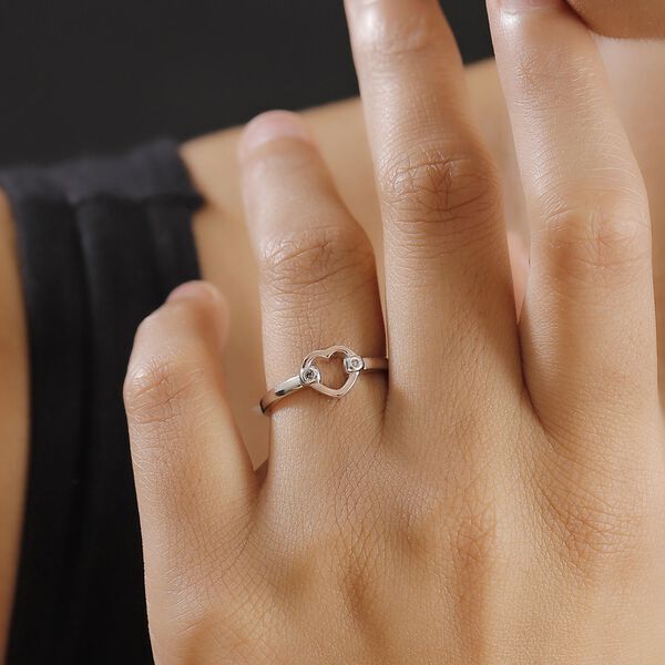 GP Amore Kollektion - Kanchanaburi Blauer Saphir, Nat&uuml;rlicher Champagner Diamant Ring 925 Silber (Gr&ouml;&szlig;e 21.00) ca. 0.05 ct image number 4