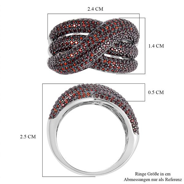 Natürlicher Mosambik Granat Ring, 925 Silber, (Größe 16.00), bicolor, ca. 2.46 ct image number 7
