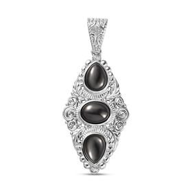 Elite Shungit Anhänger 925 Silber platiniert ca. 2.50 ct