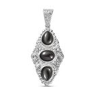 Elite Shungit Anhänger 925 Silber platiniert ca. 2.50 ct