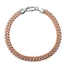 Italienisches 925 Silber rosévergoldet Kette, ca. 50 cm, ca. 46,98g