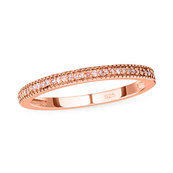 Natürlicher, rosa Diamant-Ring, 925 Silber Roségold Vermeil (Größe 18.00) ca. 0.15 ct image number 1