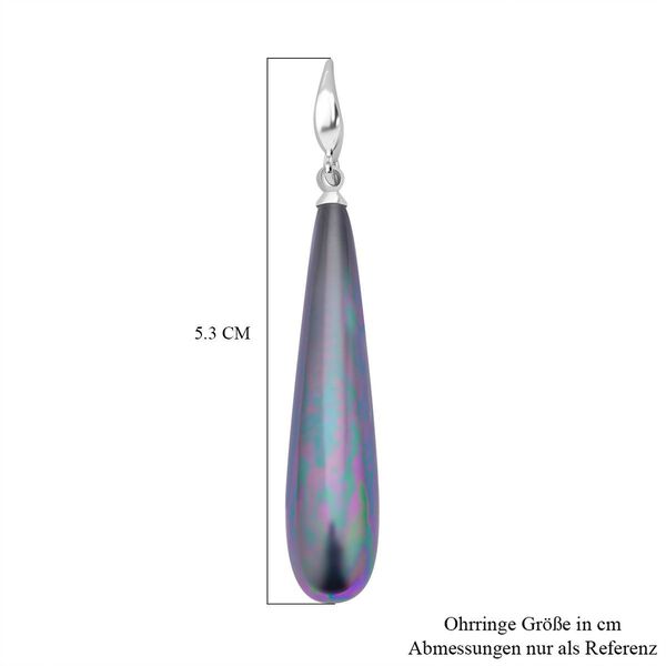 Tahiti Muschelkernperle Ohrringe 925 Silber rhodiniert image number 5