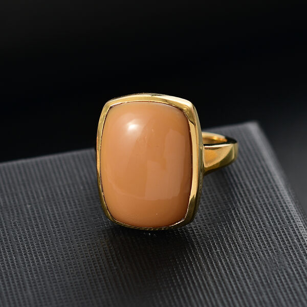 Oregon Karamell Opal Ring Messing (Größe 18.00) ca. 9,24 ct image number 2