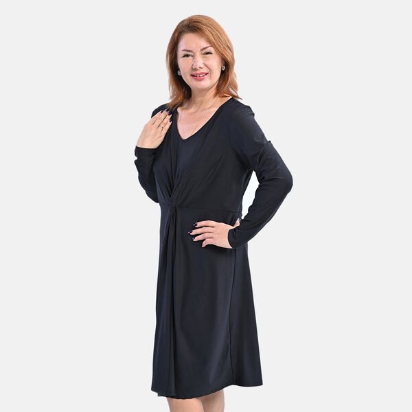 LA MAREY - Jersey-Kleid, Gr&ouml;&szlig;e M, Schwarz image number 2