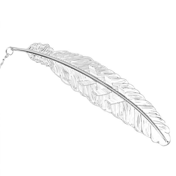 Metallfeder Lesezeichen, silber image number 2