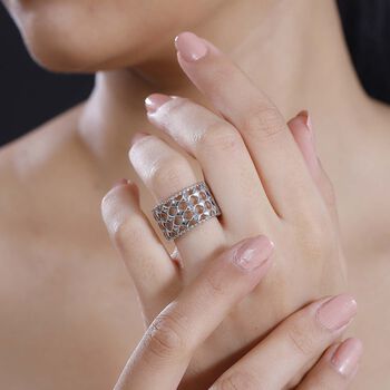 Wei&szlig;er Zirkonia-Ring in Silberton