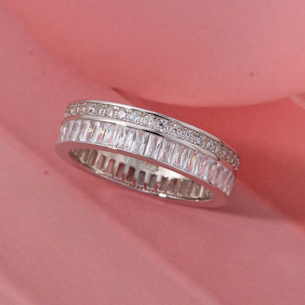 LUSTRO STELLA weißer Zirkonia Eternity Bandring image number 1