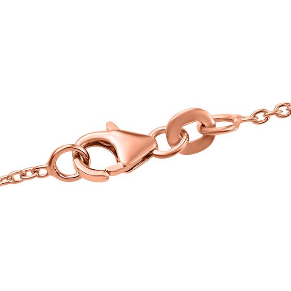 Moissanit Herz Anhänger mit 50cm Kette in Silber mit Roségold Vermeil image number 6