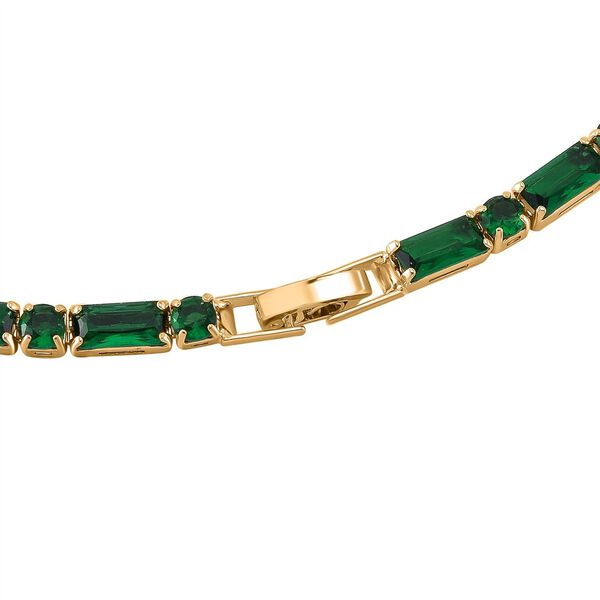 Gr&uuml;ne Zirkonia Halskette, 50 cm image number 4