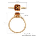 Madeira Citrin Solitär Ring 925 Silber vergoldet  ca. 1,04 ct image number 6