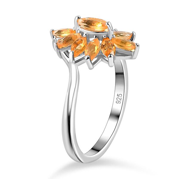 Feueropal Ring, 925 Silber rhodiniert (Gr&ouml;&szlig;e 20.00) ca. 0.63 ct image number 5