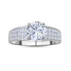 LUSTRO STELLA - Weißer Zirkonia Ring 925 Silber rhodiniert (Größe 16.00) ca. 2,46 ct