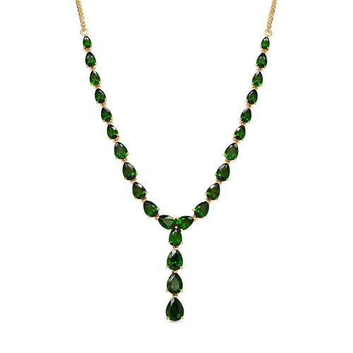 Natürliche Chromdiopsid-Halskette, 45 cm - 16,90 ct. image number 0