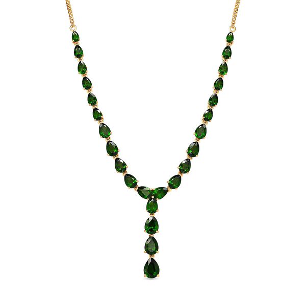 Natürliche Chromdiopsid-Halskette, 45 cm - 16,90 ct. image number 0
