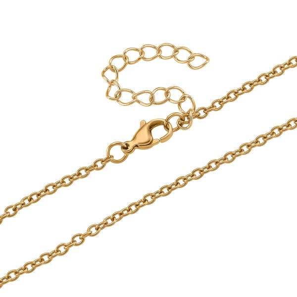 Reiner Edelstahl IP-Gelbbeschichtung Halskette ca. 50 cm ca. 10,70g image number 4