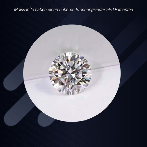 Moissanit Ring, 925 Silber  platiniert  - 0,94 ct. image number 4