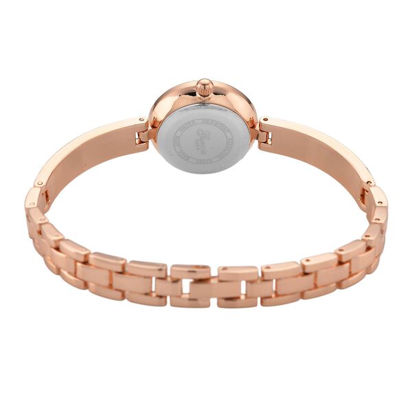 GENOA Time V2, Rosa Diamant-farbene Zirkonia, Kristalluhr, japanisches Uhrwerk, 316L Edelstahl, Rosa image number 6