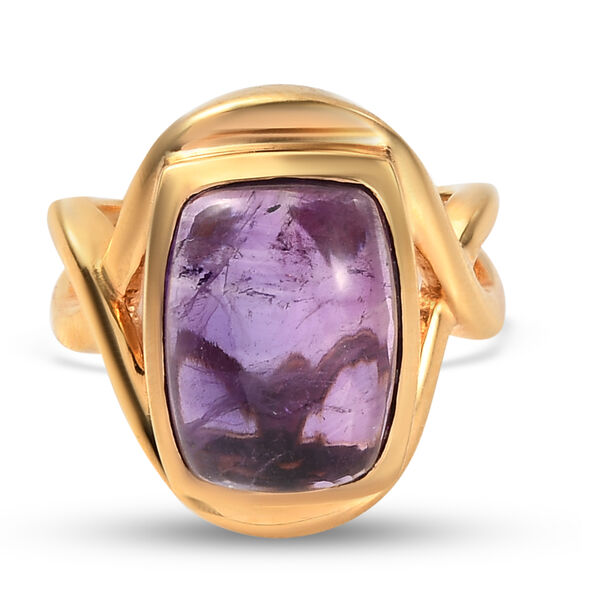 Afrikanischer Amethyst Ring, 925 Silber Gelbgold Vermeil  ca. 3,00 ct