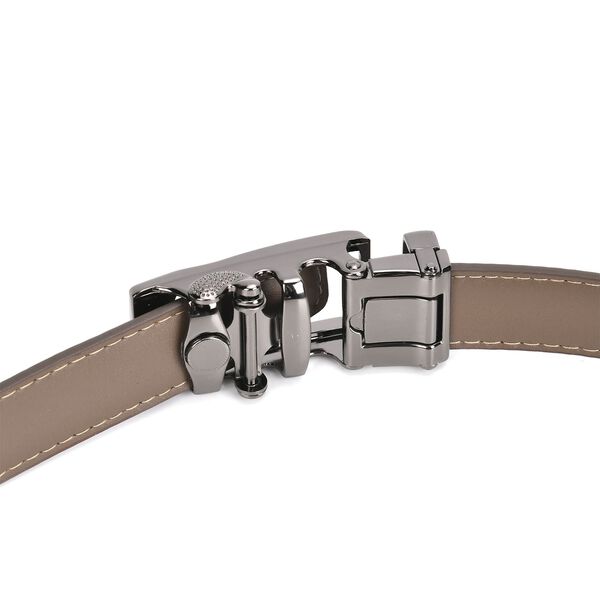 Automatik-Schnallen Ledergürtel, Taupe image number 8