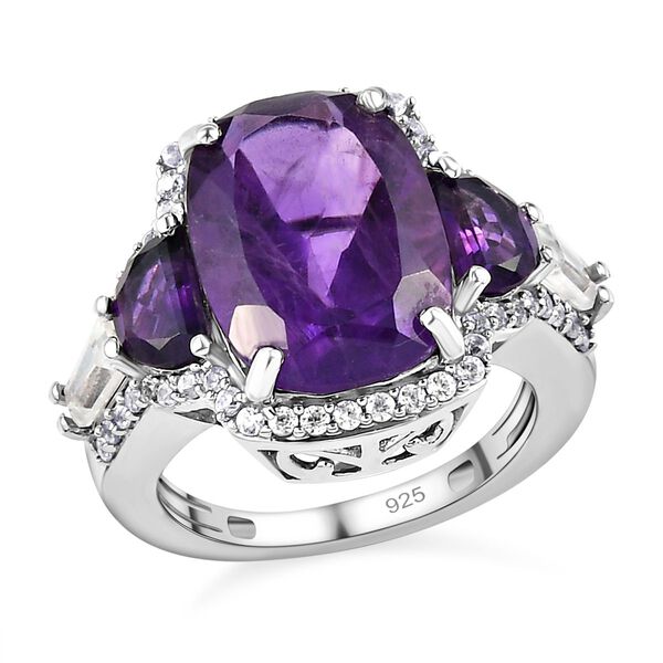 Afrikanischer Amethyst-Ring, 925 Silber platiniert  ca. 7,67 ct image number 4