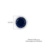 Ceylonfarbene Quarz-Solitär-Ohrstecker, 925 Silber platiniert - 3,02 ct. image number 4