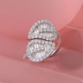 Lustro Stella Weißer Zirkonia Ring 925 Silber rhodiniert (Größe 20.00)