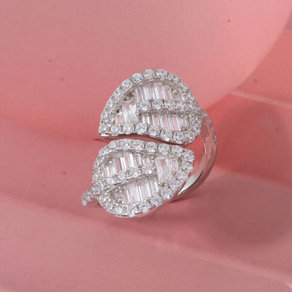 Lustro Stella Weißer Zirkonia Ring 925 Silber rhodiniert (Größe 20.00) image number 1