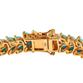 Amerikanisches, nat&uuml;rliches Sleeping Beauty T&uuml;rkis-Armband, 19 cm - 12,08 ct.